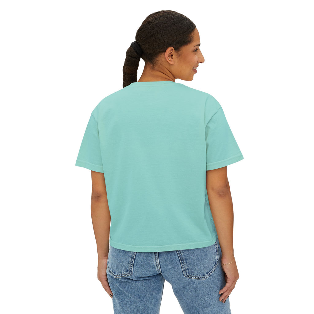 Crab Chest Graphic Tee — Women's Boxy Crop T‑Shirt
