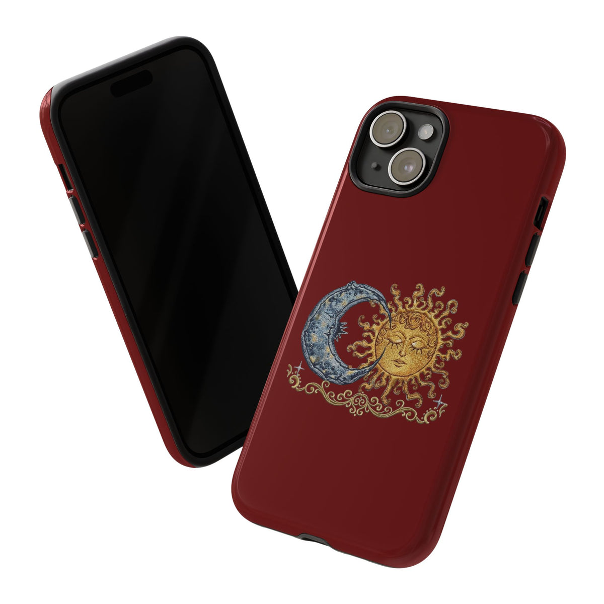 Sun & Moon Tough Phone Case — Celestial Vintage Design for Astrology Lovers