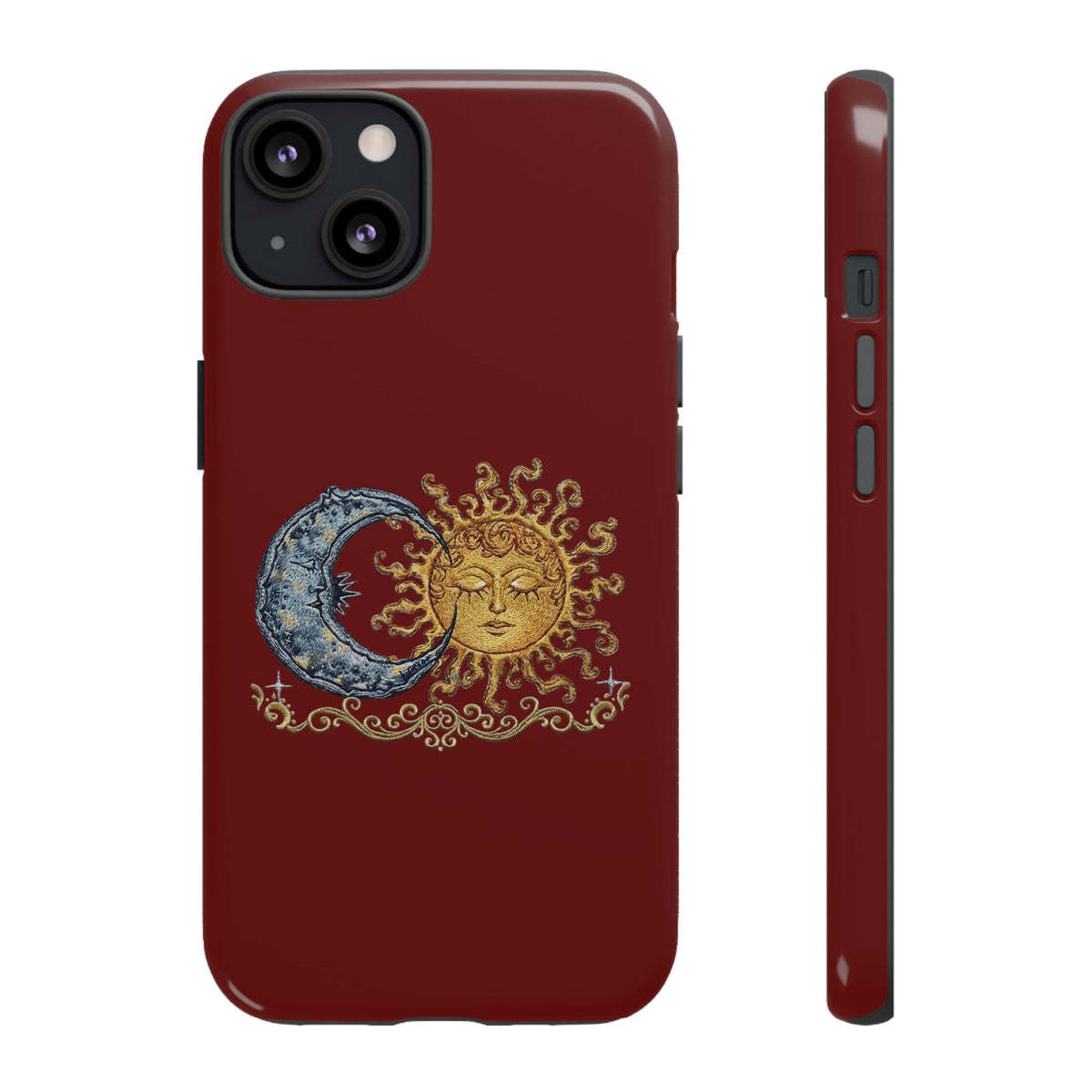 Sun & Moon Tough Phone Case — Celestial Vintage Design for Astrology Lovers