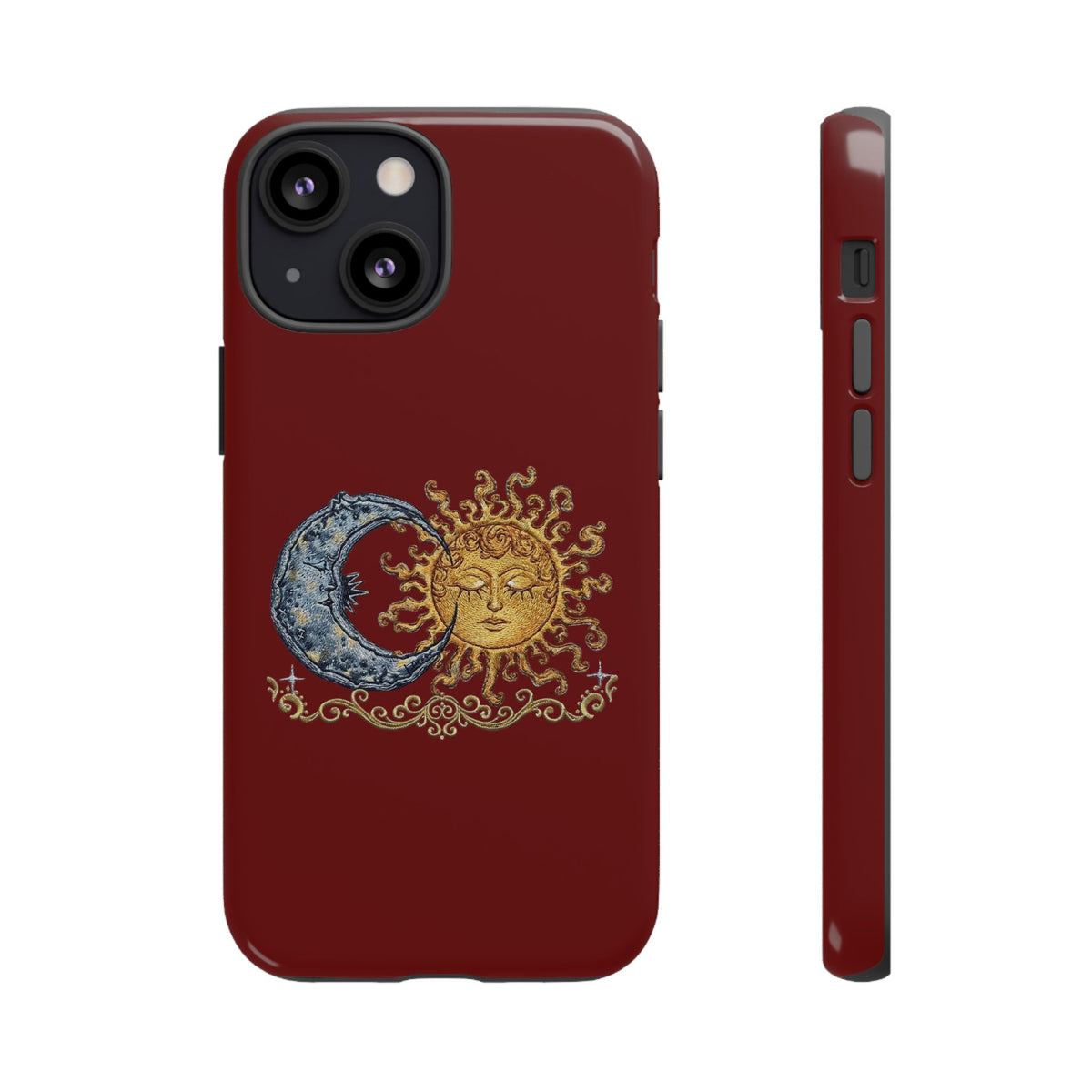 Sun & Moon Tough Phone Case — Celestial Vintage Design for Astrology Lovers