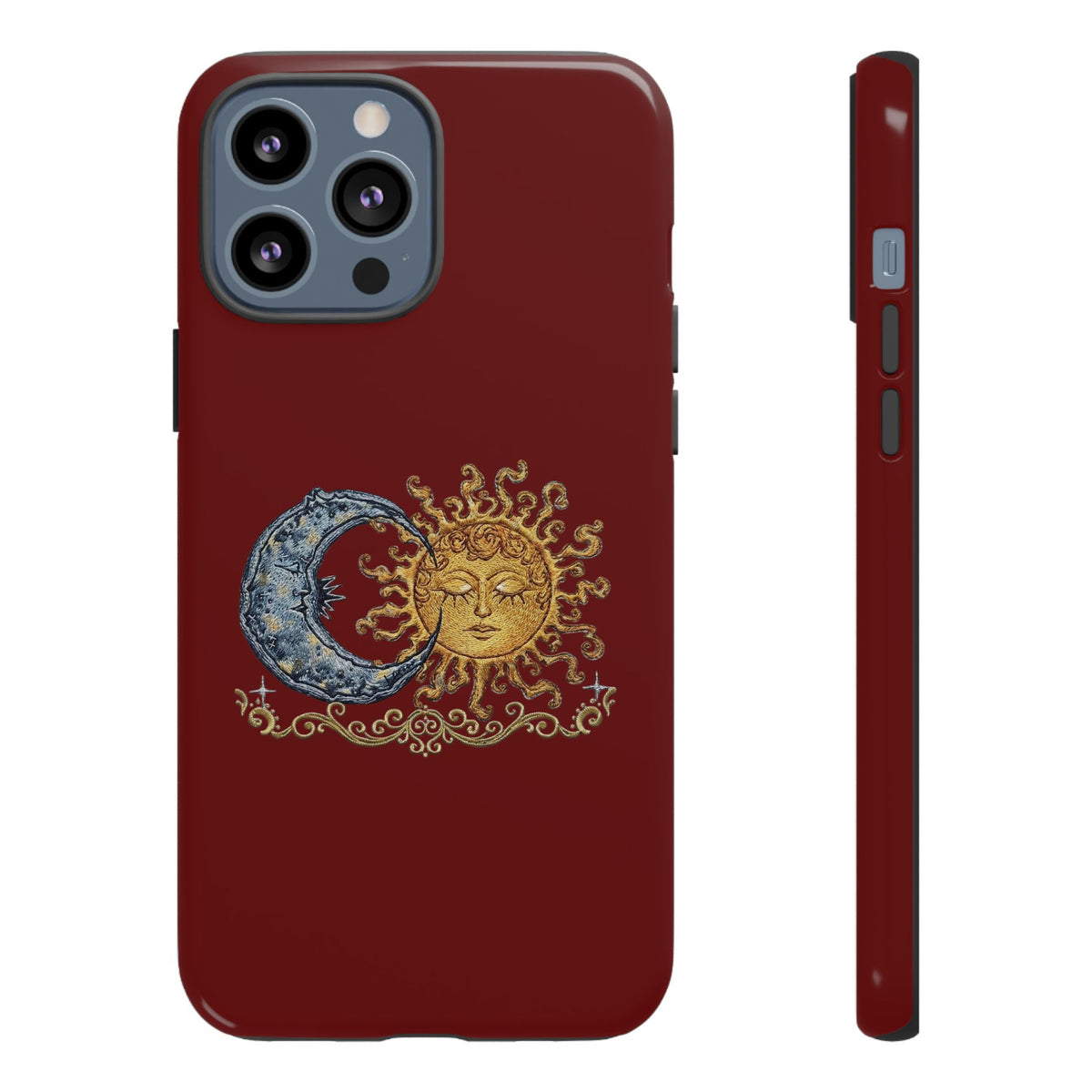 Sun & Moon Tough Phone Case — Celestial Vintage Design for Astrology Lovers
