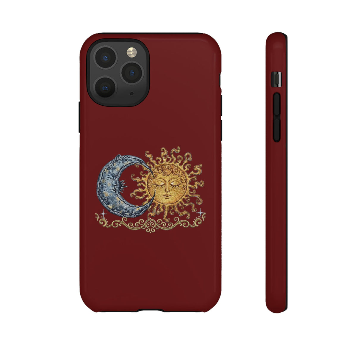 Sun & Moon Tough Phone Case — Celestial Vintage Design for Astrology Lovers