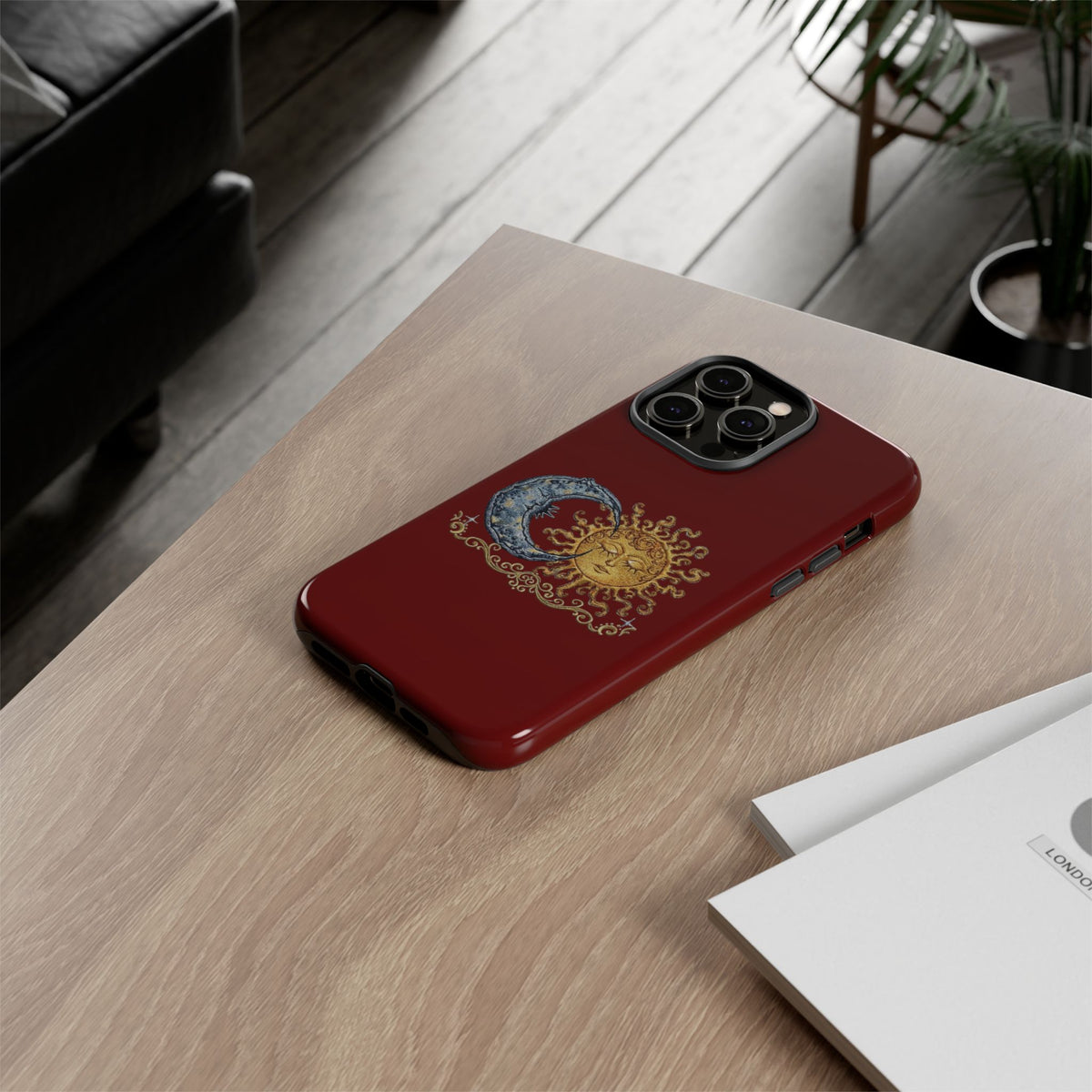 Sun & Moon Tough Phone Case — Celestial Vintage Design for Astrology Lovers