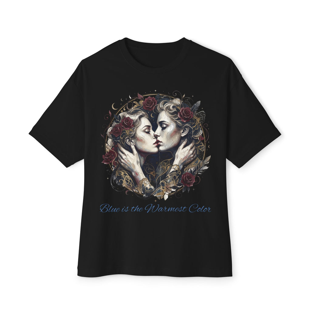 The Warmest Blue Graphic Tee — Floral Mirror Portrait Graphic
