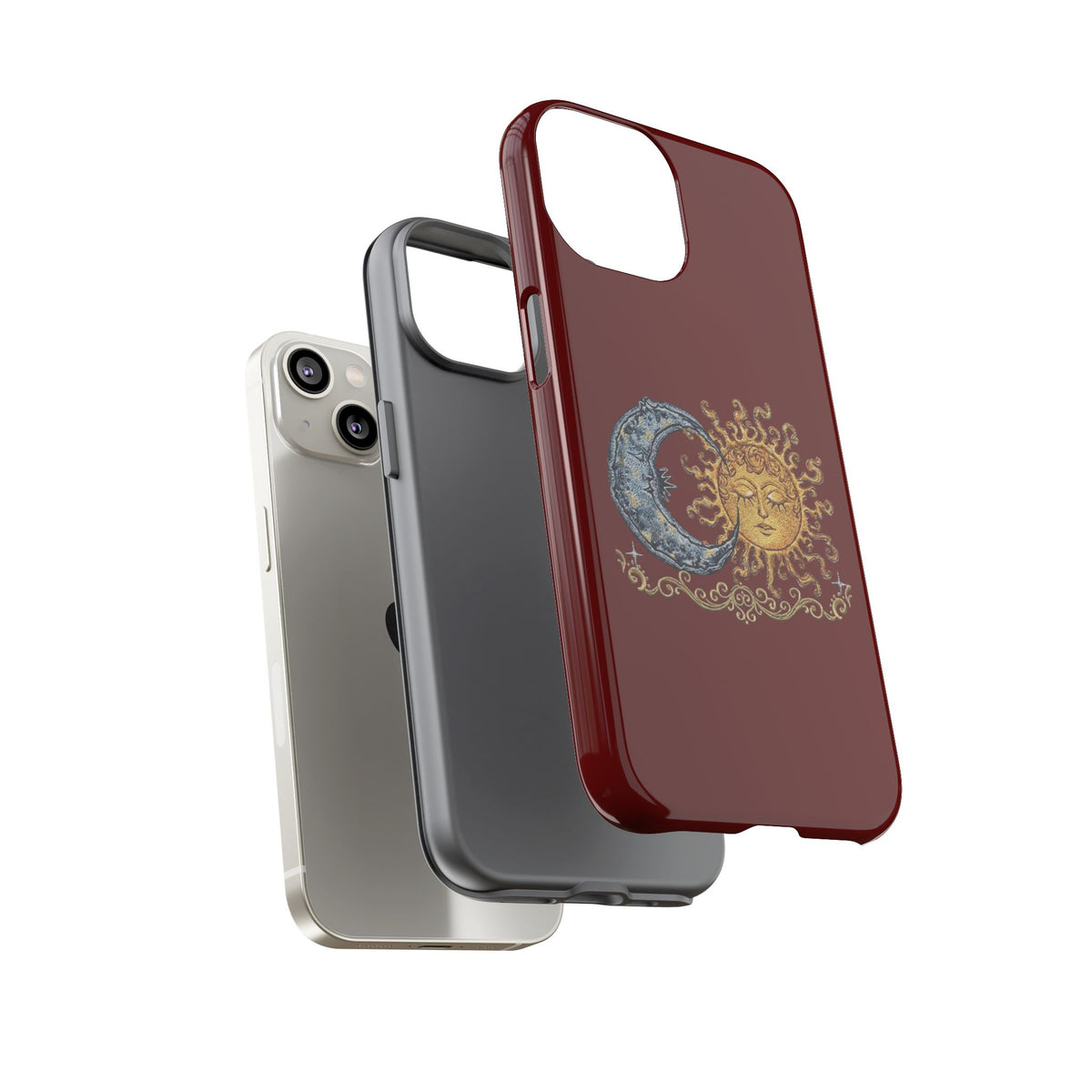 Sun & Moon Tough Phone Case — Celestial Vintage Design for Astrology Lovers