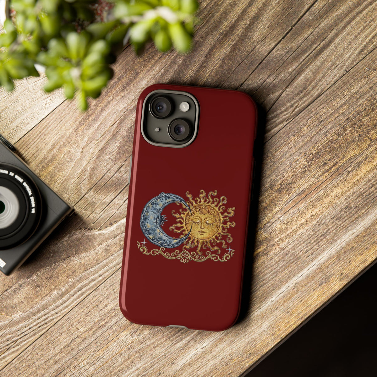 Sun & Moon Tough Phone Case — Celestial Vintage Design for Astrology Lovers