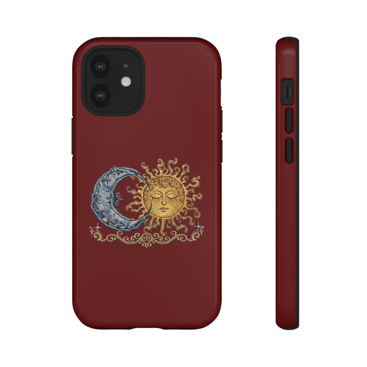 Sun & Moon Tough Phone Case — Celestial Vintage Design for Astrology Lovers