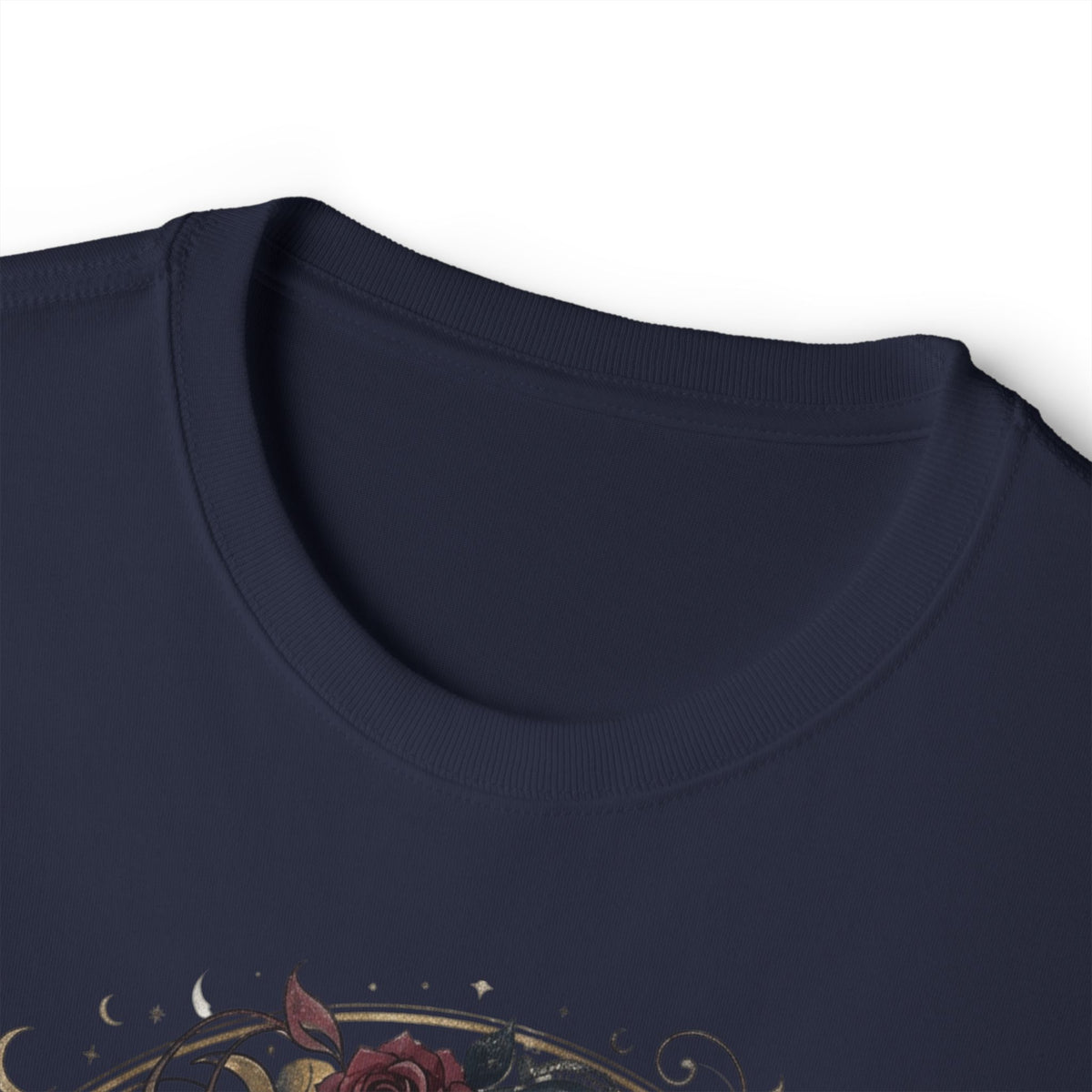 The Warmest Blue Graphic Tee — Floral Mirror Portrait Graphic