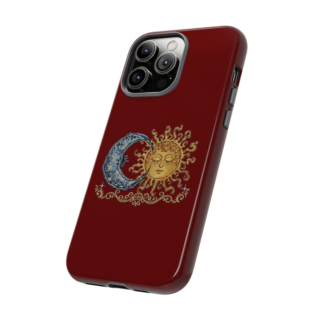 Sun & Moon Tough Phone Case — Celestial Vintage Design for Astrology Lovers