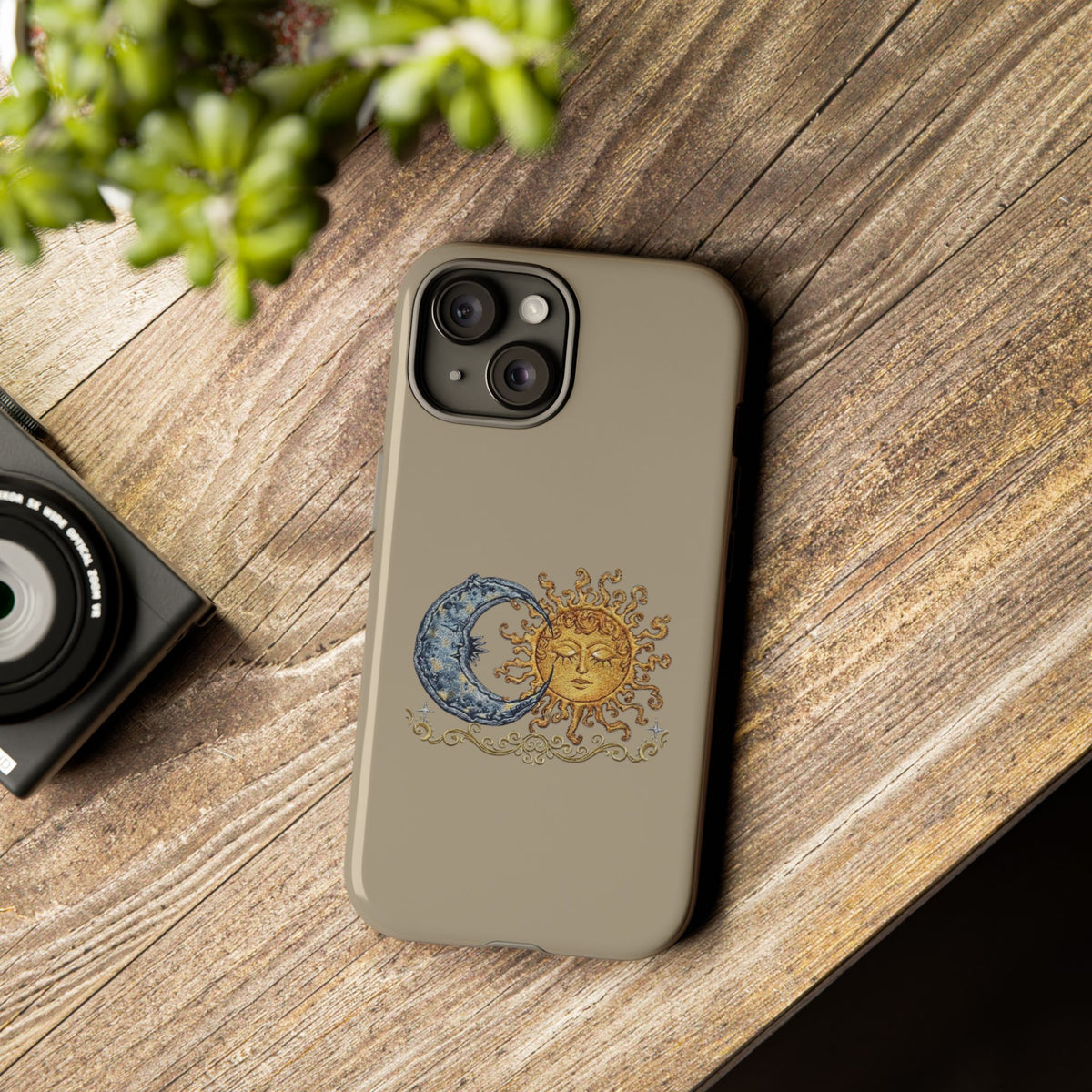 Sun and Moon Tough Phone Case — Vintage Celestial iPhone Cover