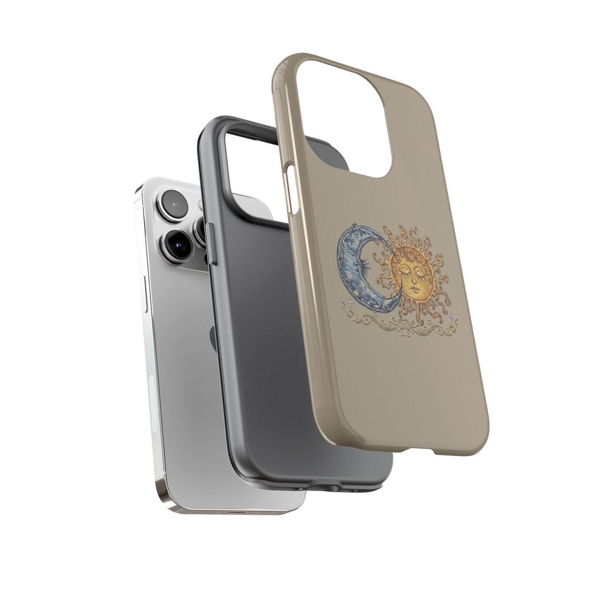 Sun and Moon Tough Phone Case — Vintage Celestial iPhone Cover