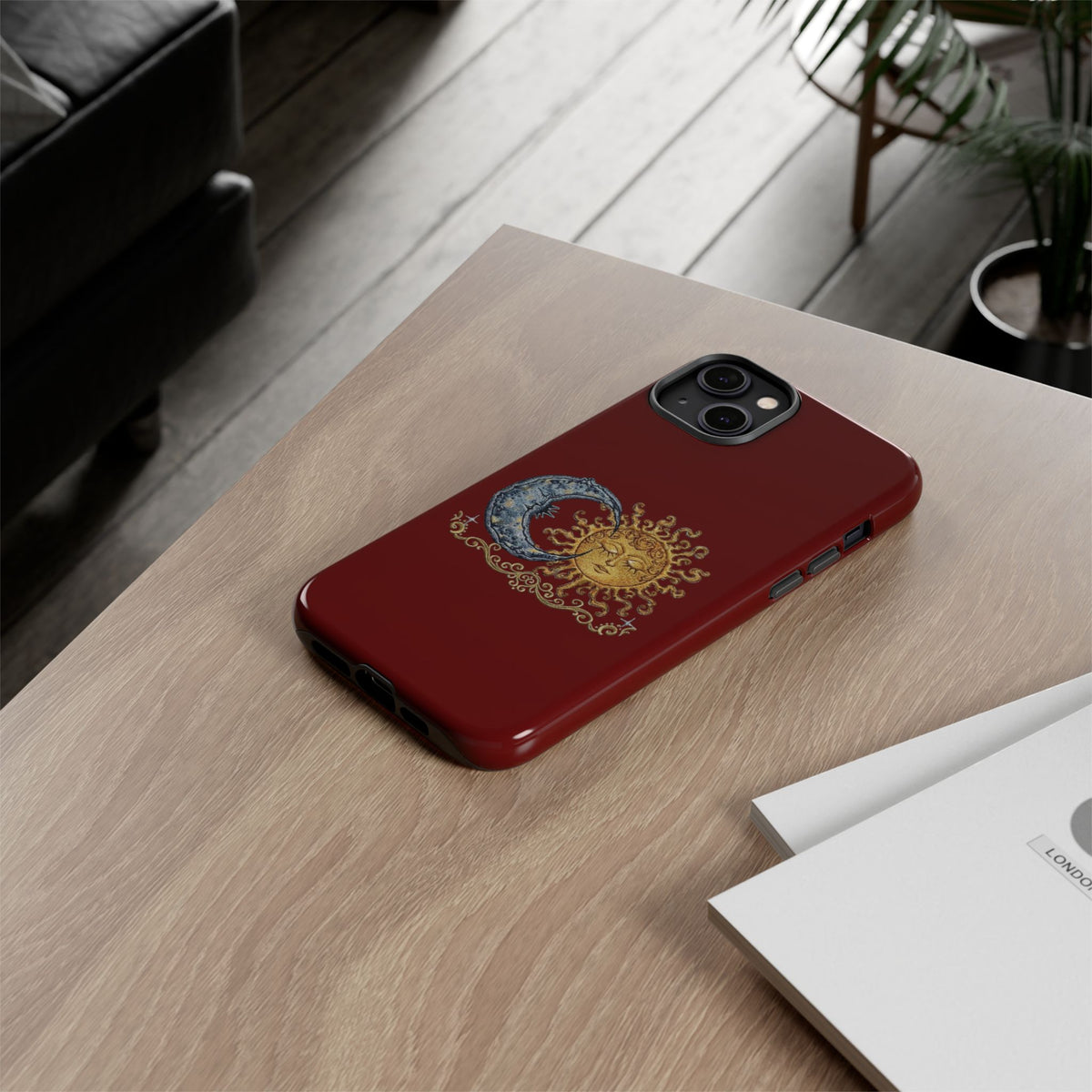 Sun & Moon Tough Phone Case — Celestial Vintage Design for Astrology Lovers