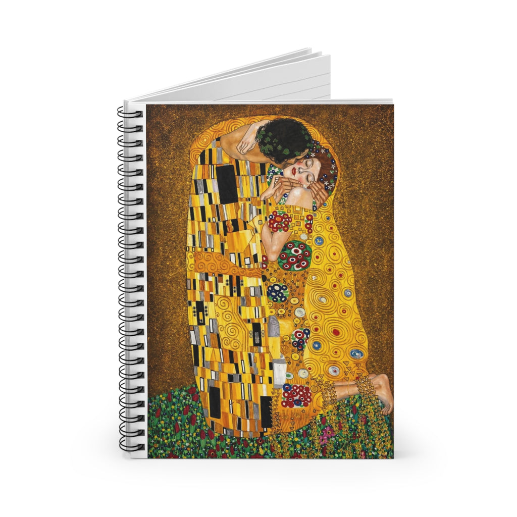 The Kiss Spiral Notebook — Gustav Klimt Inspired Art Journal (Rules)