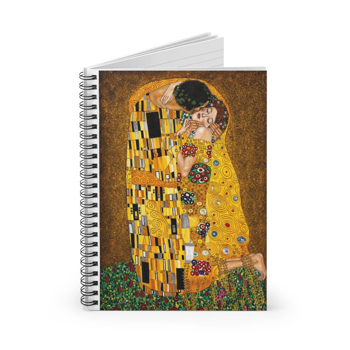 The Kiss Spiral Notebook — Gustav Klimt Inspired Art Journal (Rules)