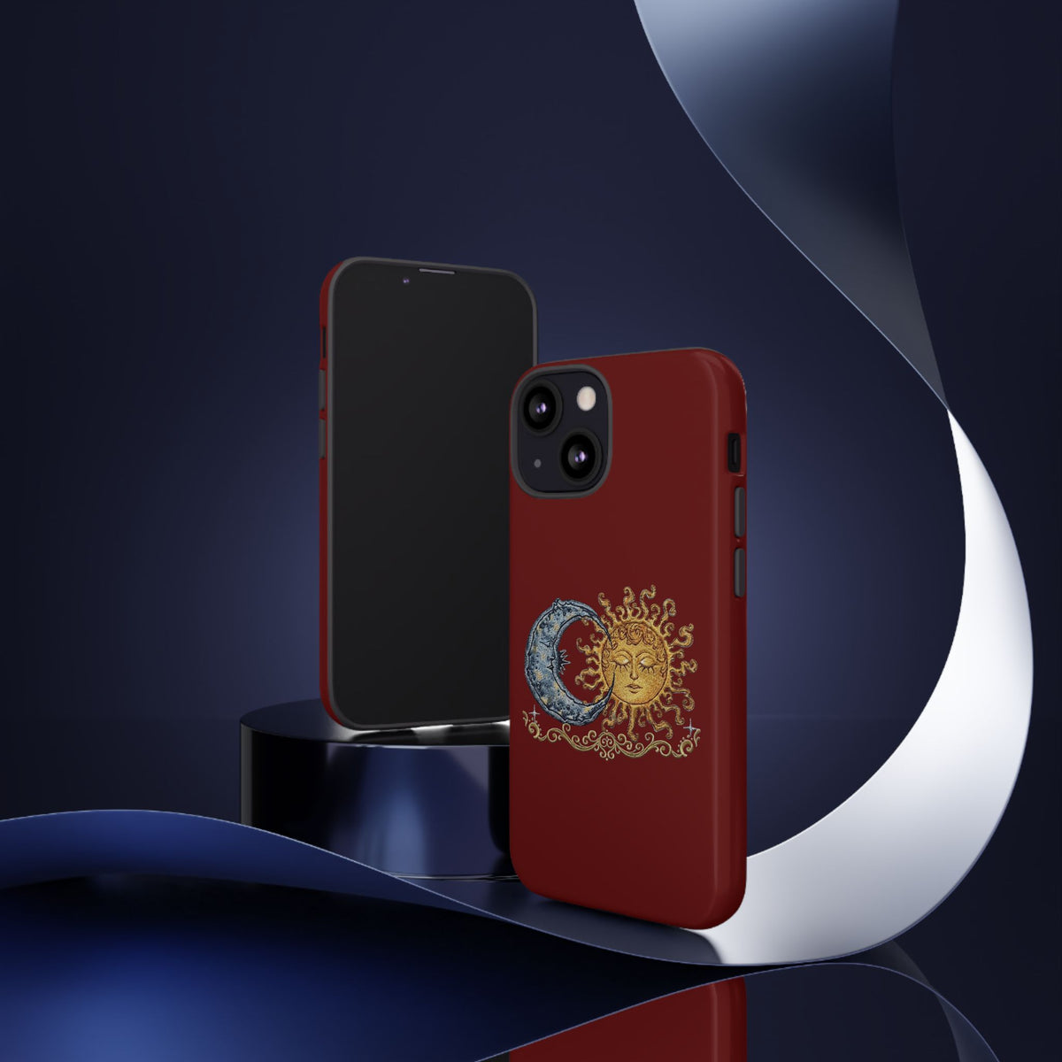 Sun & Moon Tough Phone Case — Celestial Vintage Design for Astrology Lovers