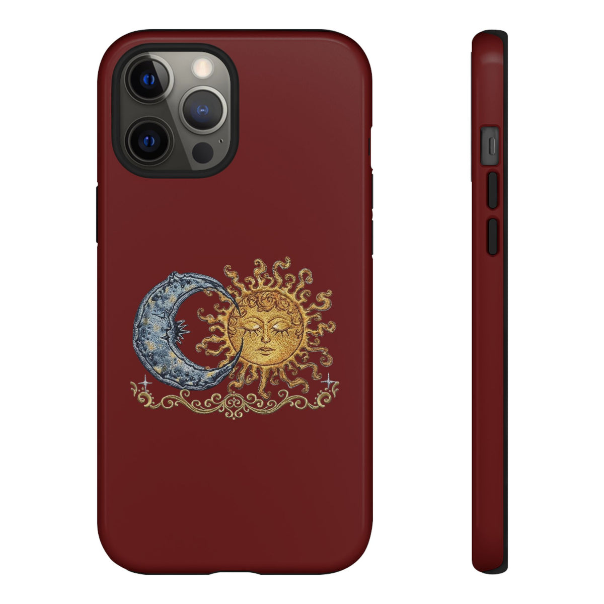 Sun & Moon Tough Phone Case — Celestial Vintage Design for Astrology Lovers