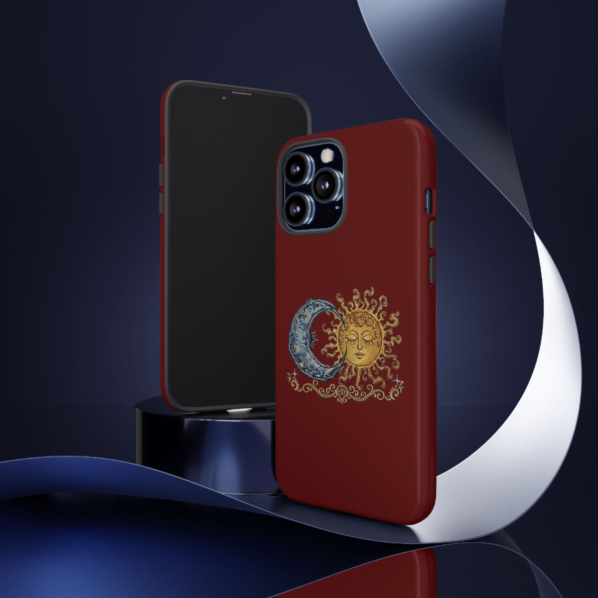 Sun & Moon Tough Phone Case — Celestial Vintage Design for Astrology Lovers