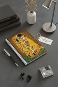 The Kiss Spiral Notebook — Gustav Klimt Inspired Art Journal (Rules)