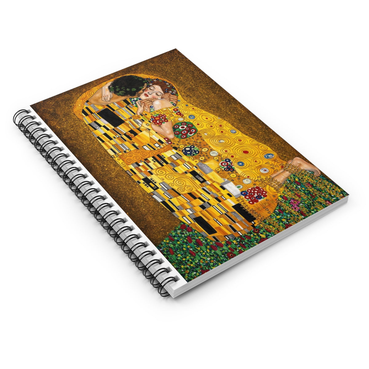 The Kiss Spiral Notebook — Gustav Klimt Inspired Art Journal (Rules)
