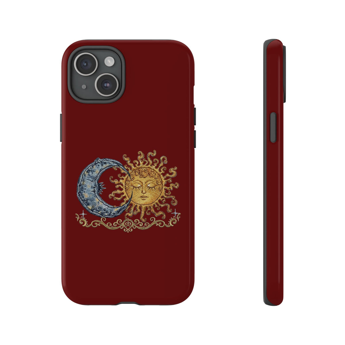 Sun & Moon Tough Phone Case — Celestial Vintage Design for Astrology Lovers