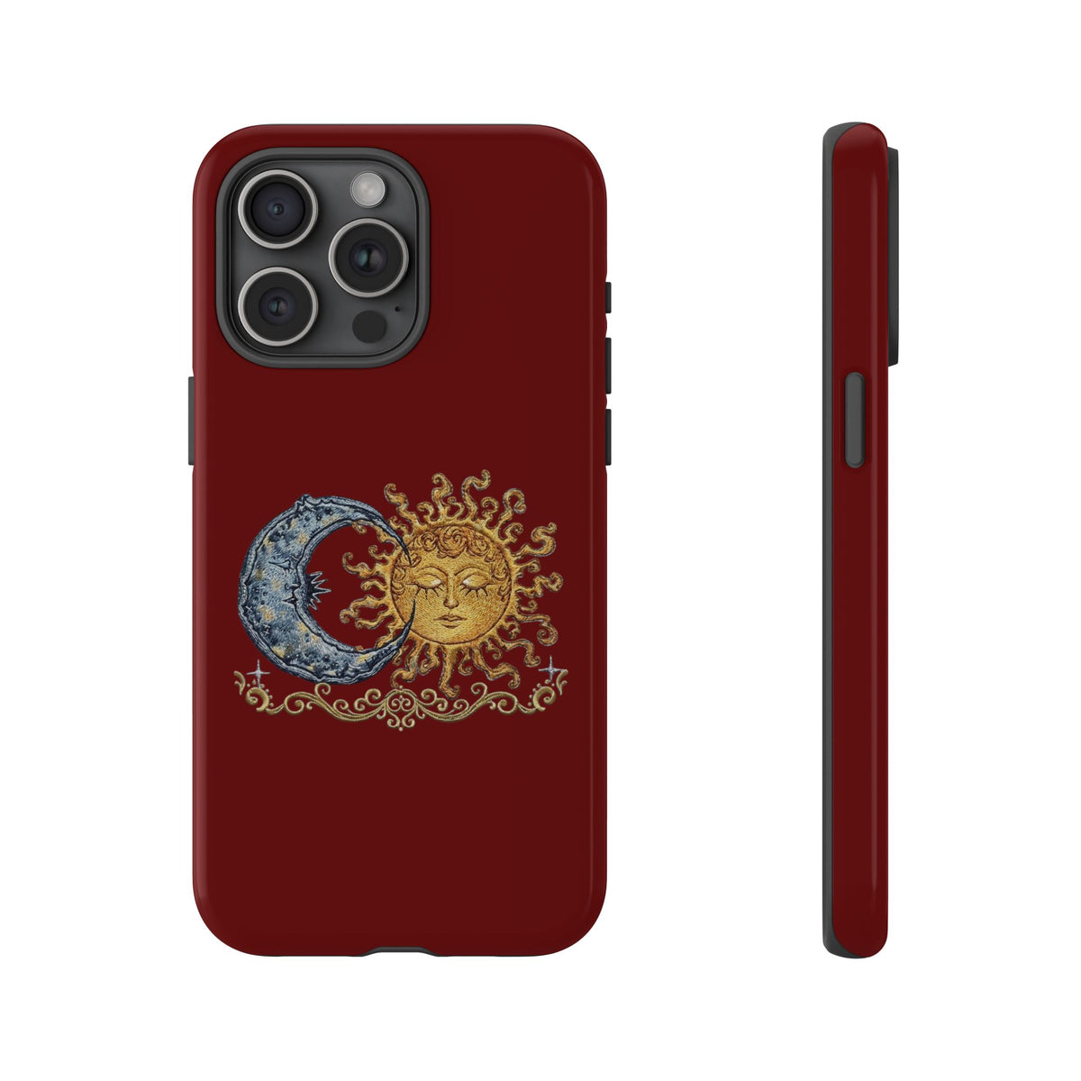 Sun & Moon Tough Phone Case — Celestial Vintage Design for Astrology Lovers