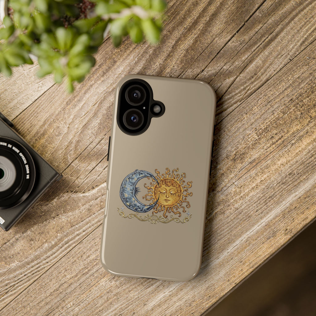 Sun and Moon Tough Phone Case — Vintage Celestial iPhone Cover