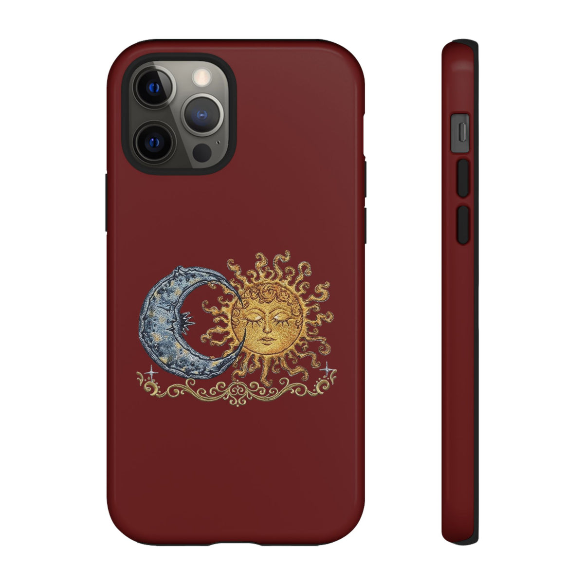 Sun & Moon Tough Phone Case — Celestial Vintage Design for Astrology Lovers