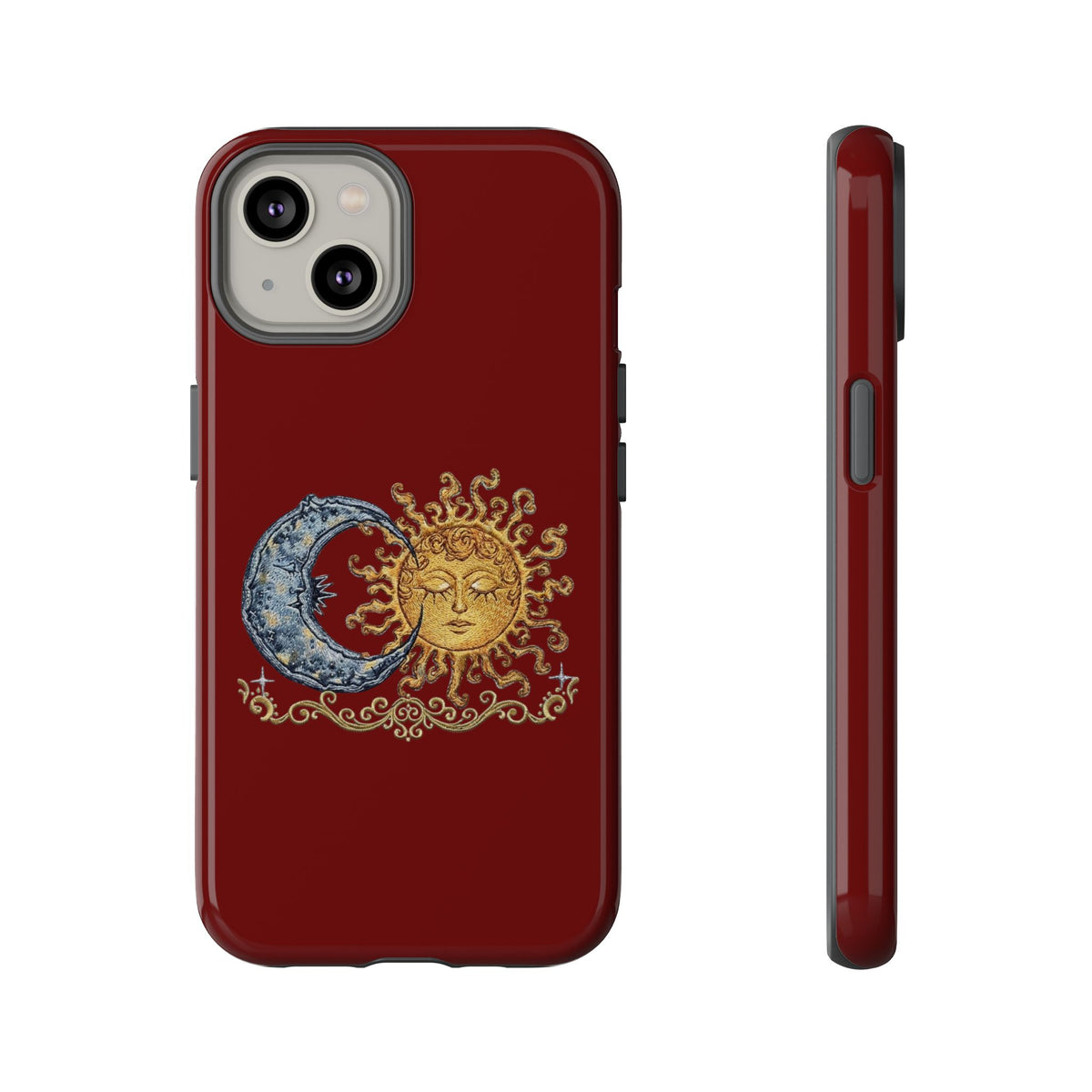 Sun & Moon Tough Phone Case — Celestial Vintage Design for Astrology Lovers