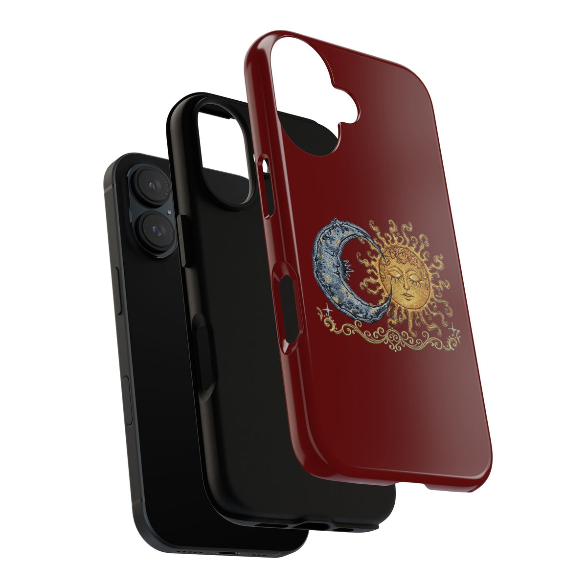 Sun & Moon Tough Phone Case — Celestial Vintage Design for Astrology Lovers