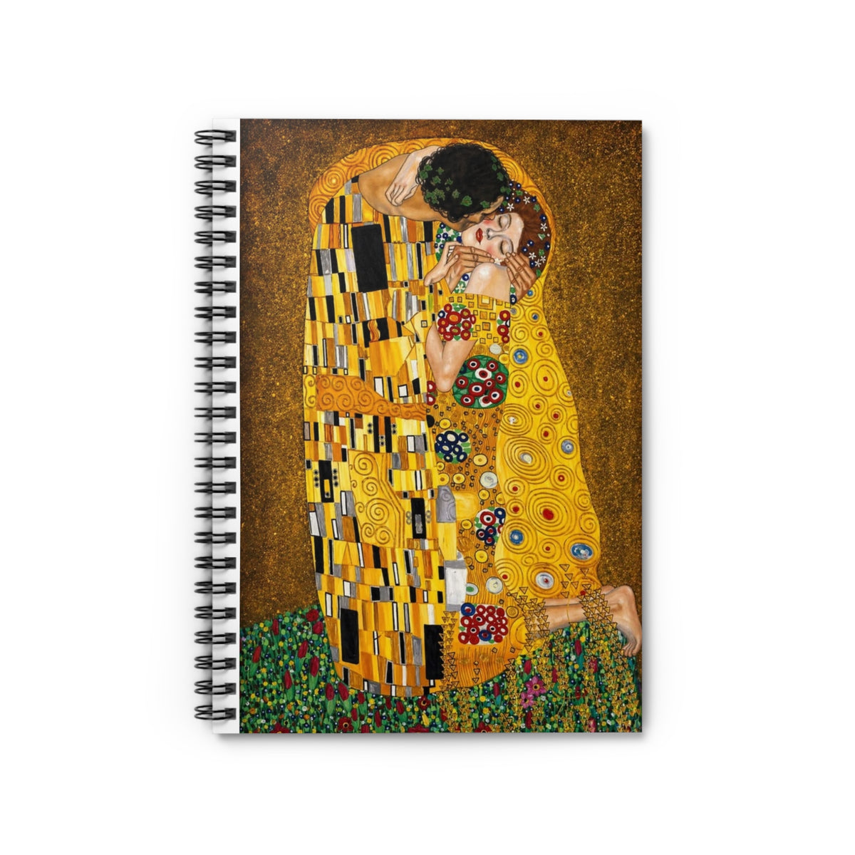 The Kiss Spiral Notebook — Gustav Klimt Inspired Art Journal (Rules)