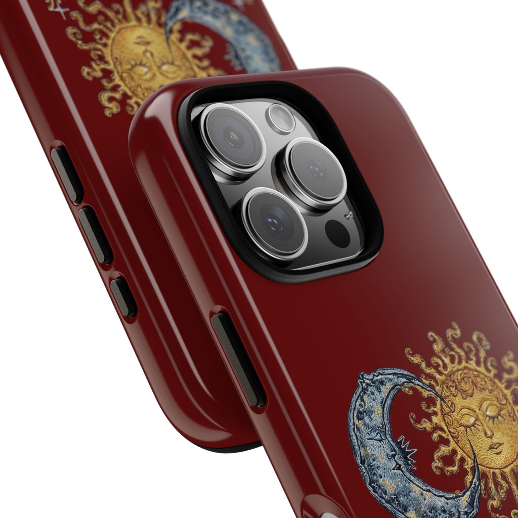 Sun & Moon Tough Phone Case — Celestial Vintage Design for Astrology Lovers