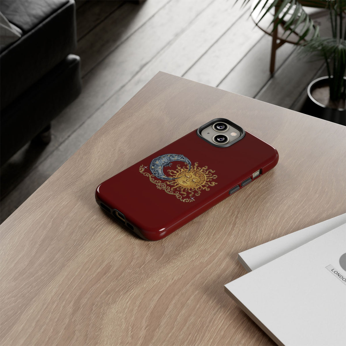 Sun & Moon Tough Phone Case — Celestial Vintage Design for Astrology Lovers