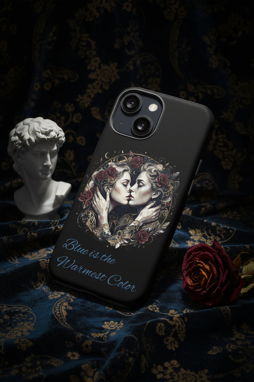 Blue is the Warmest Color Phone Case-Fine Art Romantik Kiss Aesthetic Cover