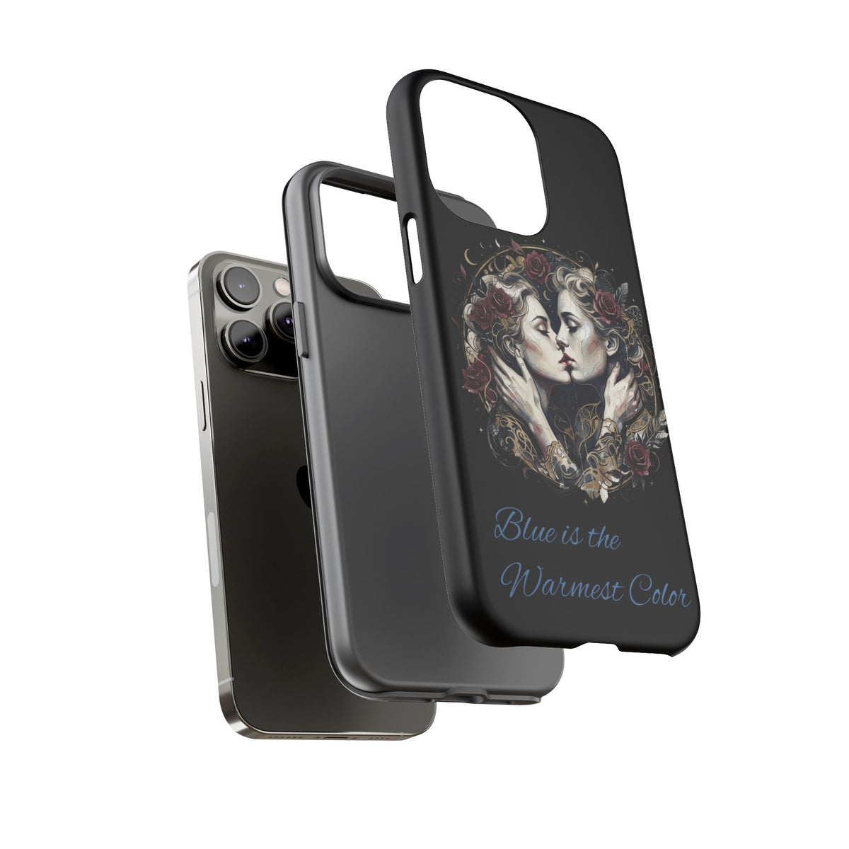Blue is the Warmest Color Phone Case-Fine Art Romantik Kiss Aesthetic Cover
