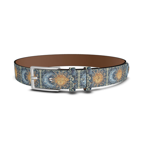 Celestial Leather Belt- Golden Sun & Moon Edition