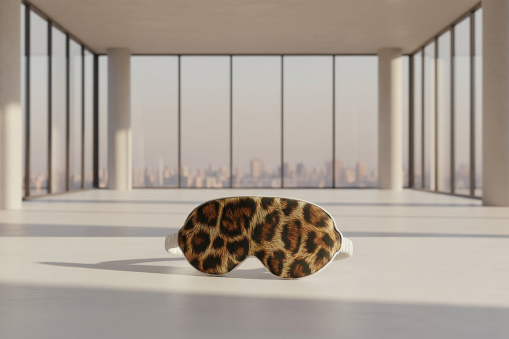 Leopard Print Silk Sleep Mask- Wild Luxe Edition