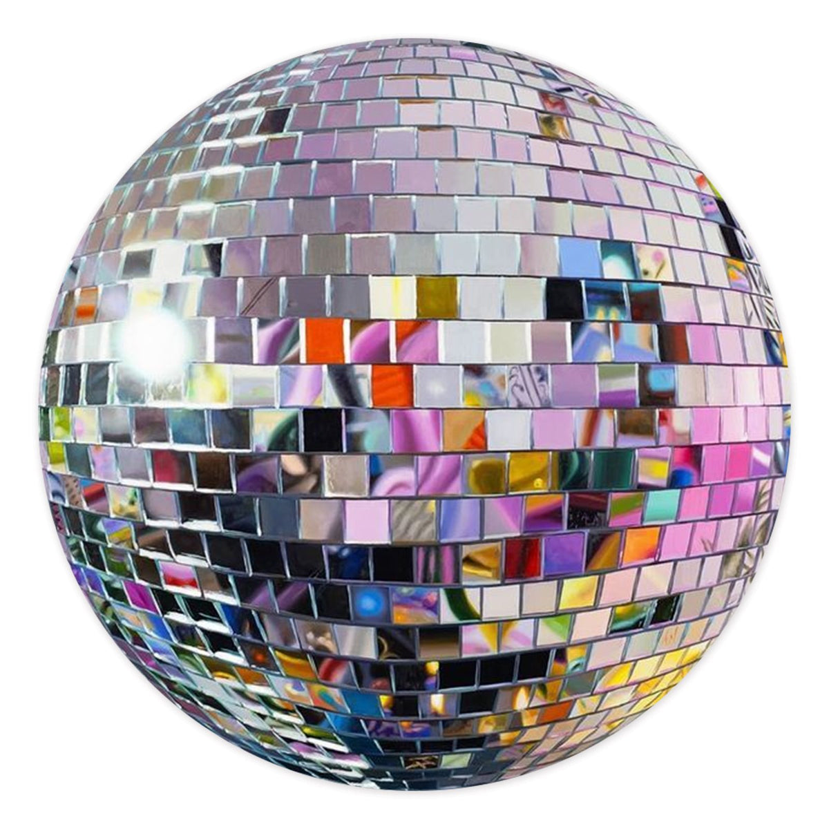 Y2K Aesthetic Vinyl Sticker Sheet – Retro Pop Art & Disco Ball Decals (51 mm),(15 pieces)