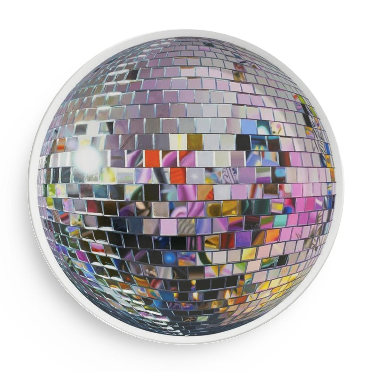 Disco Ball Ceramic Dinner Plate – Retro Glam Aesthetic Tableware ( Set of 2)