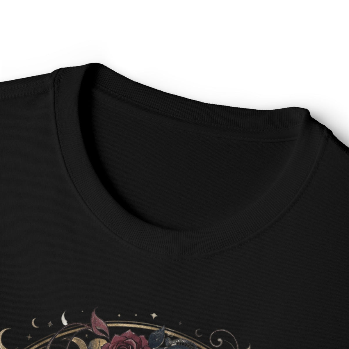 The Warmest Blue Graphic Tee — Floral Mirror Portrait Graphic
