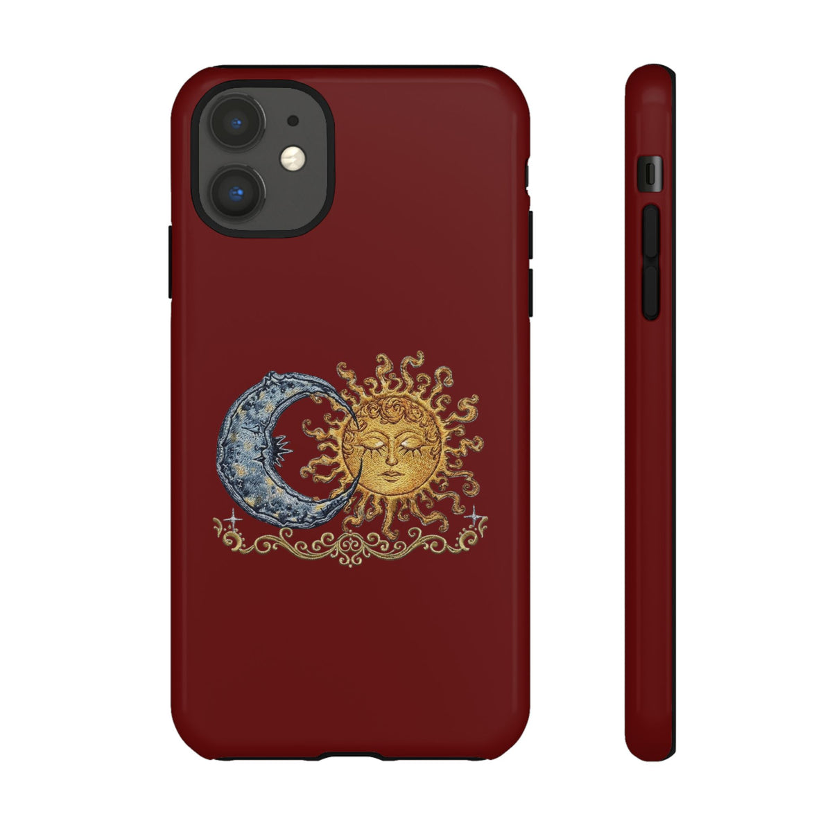 Sun & Moon Tough Phone Case — Celestial Vintage Design for Astrology Lovers