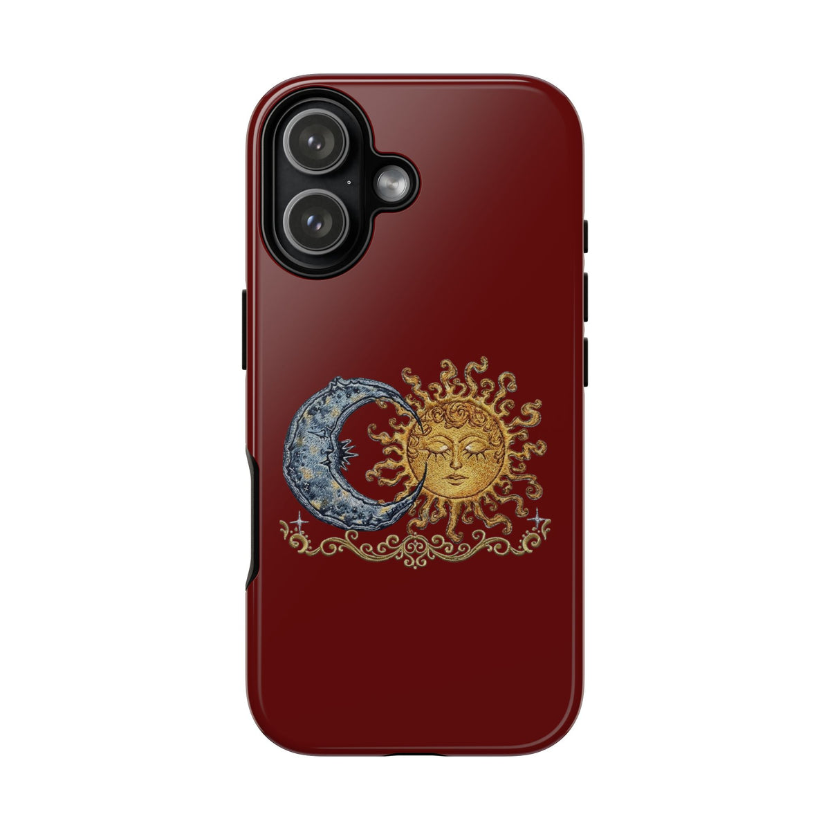 Sun & Moon Tough Phone Case — Celestial Vintage Design for Astrology Lovers