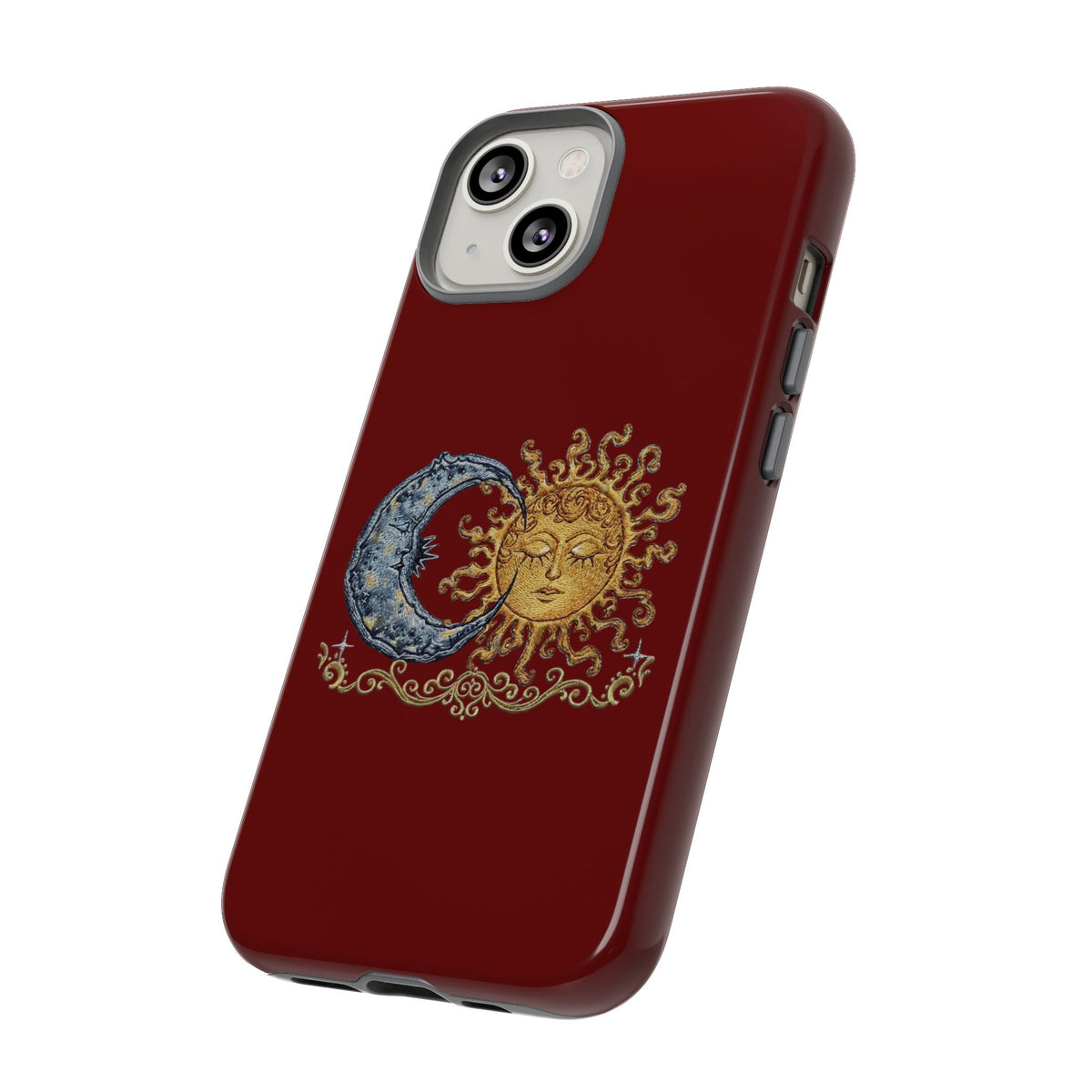 Sun & Moon Tough Phone Case — Celestial Vintage Design for Astrology Lovers