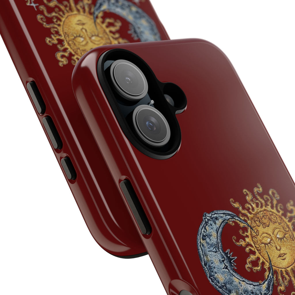 Sun & Moon Tough Phone Case — Celestial Vintage Design for Astrology Lovers