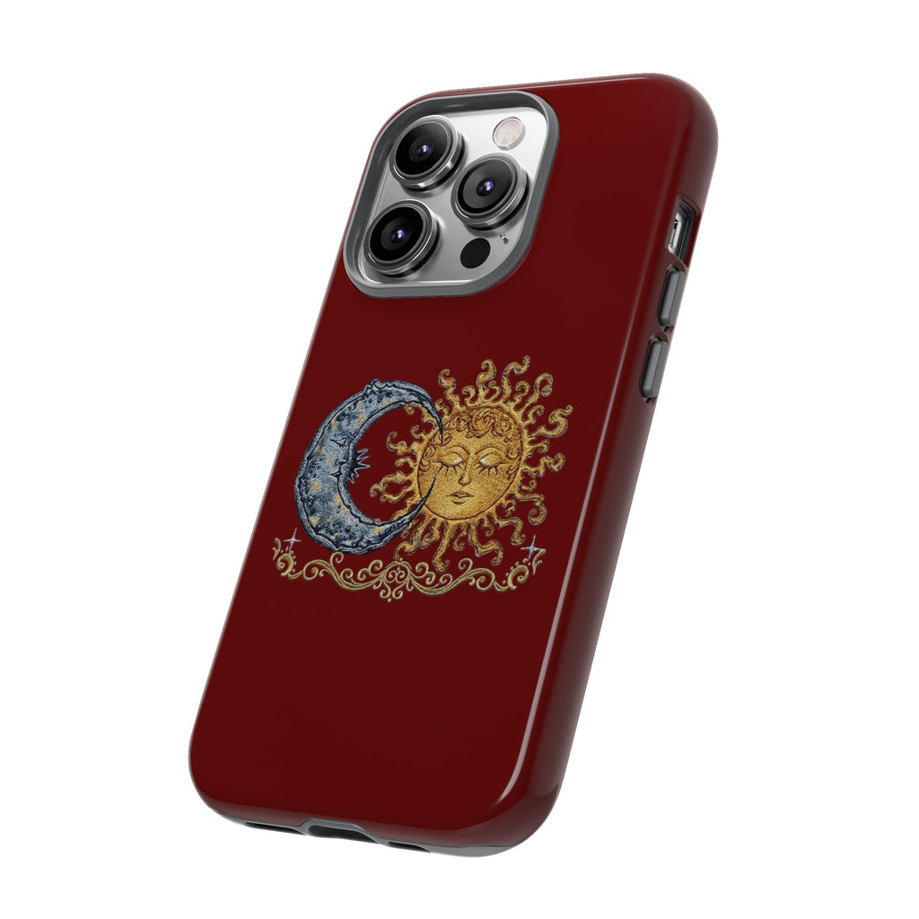 Sun & Moon Tough Phone Case — Celestial Vintage Design for Astrology Lovers
