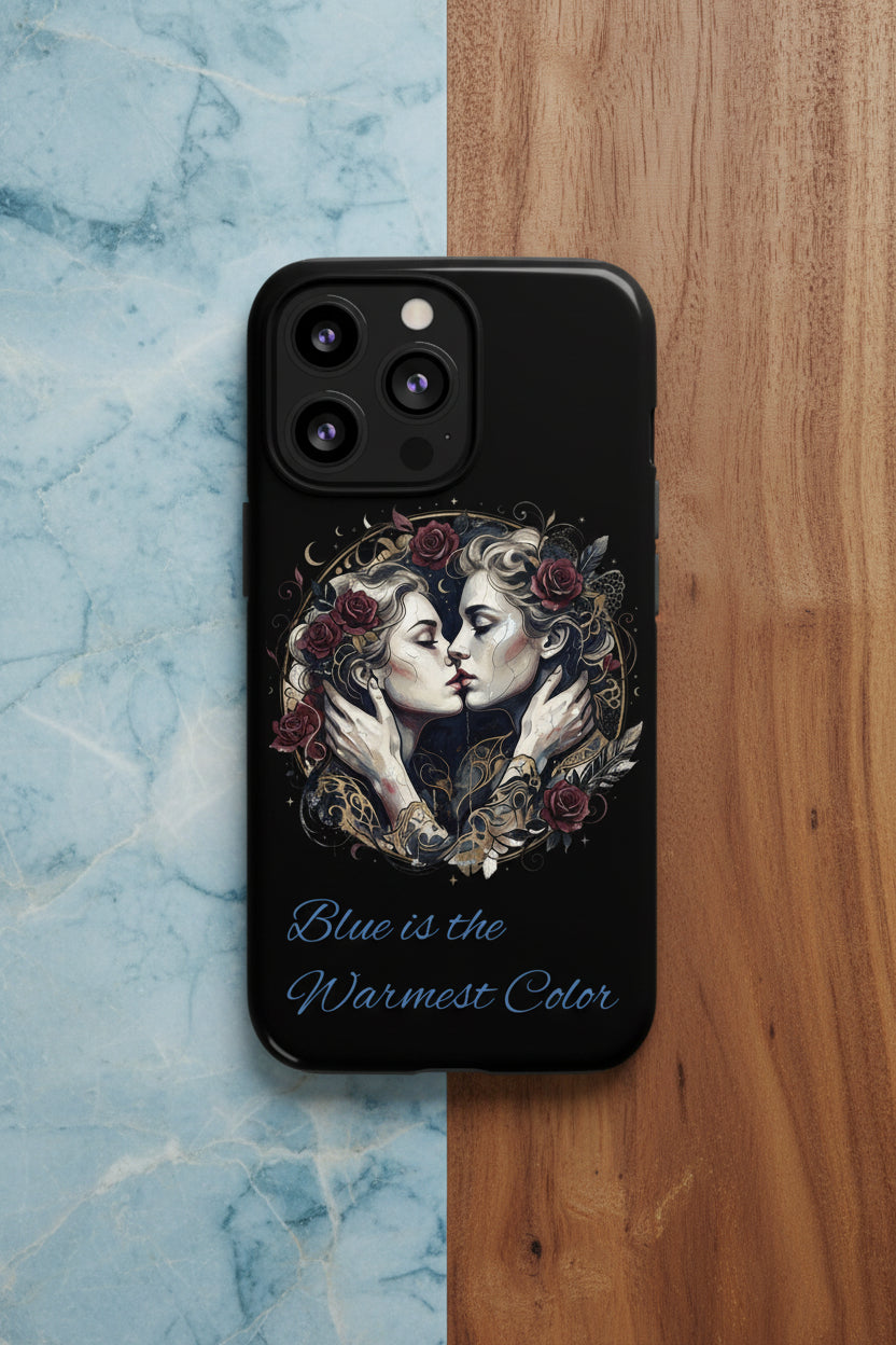 Blue is the Warmest Color Phone Case-Fine Art Romantik Kiss Aesthetic Cover