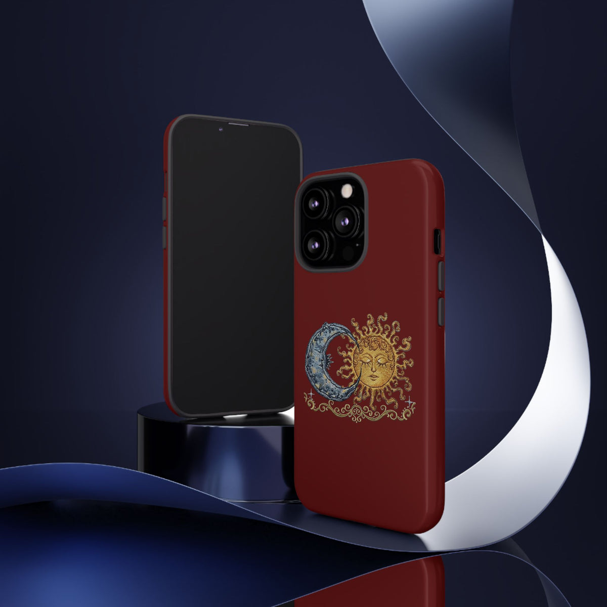 Sun & Moon Tough Phone Case — Celestial Vintage Design for Astrology Lovers