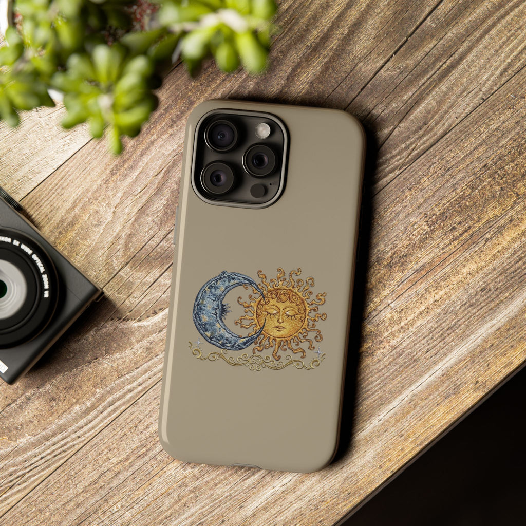 Sun and Moon Tough Phone Case — Vintage Celestial iPhone Cover