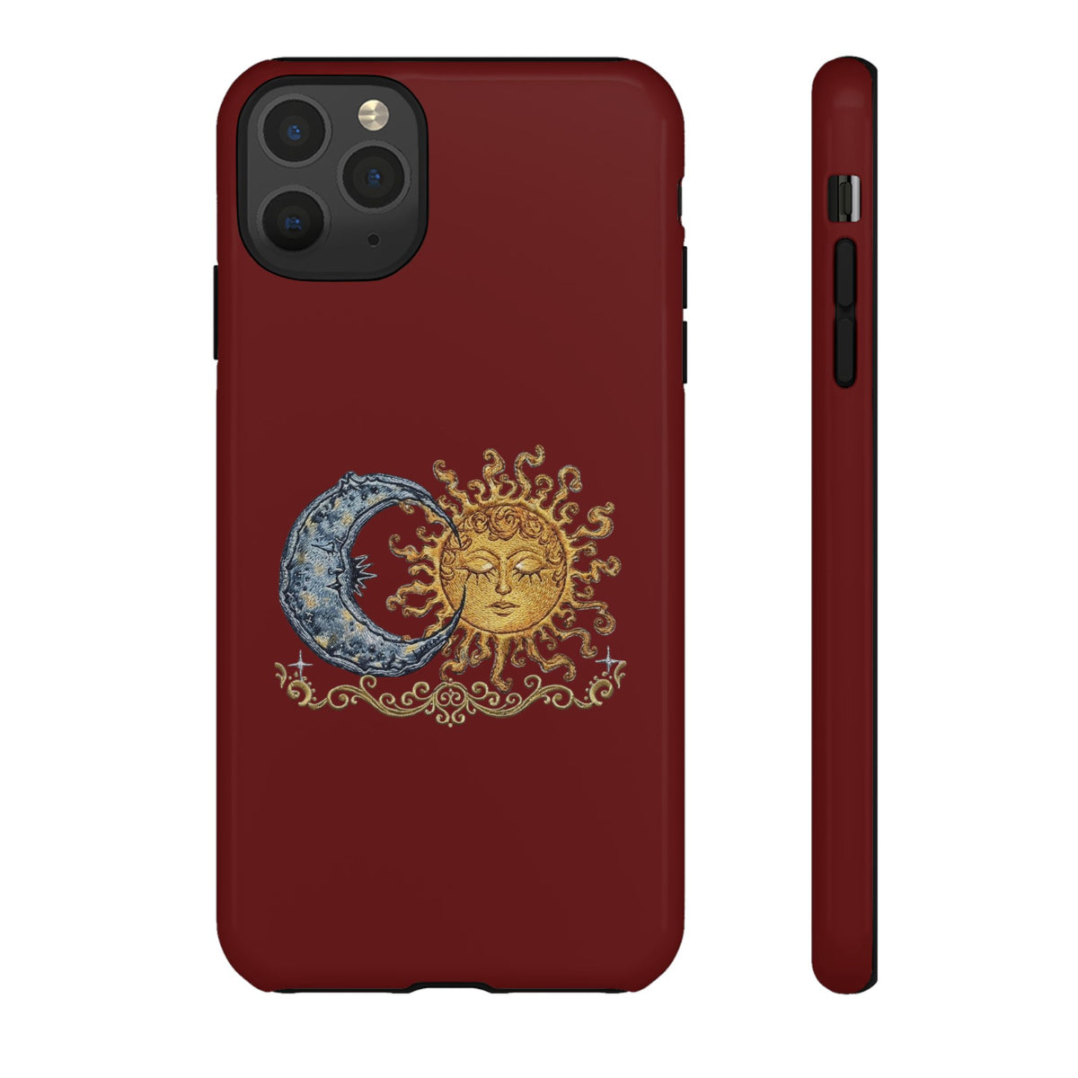 Sun & Moon Tough Phone Case — Celestial Vintage Design for Astrology Lovers