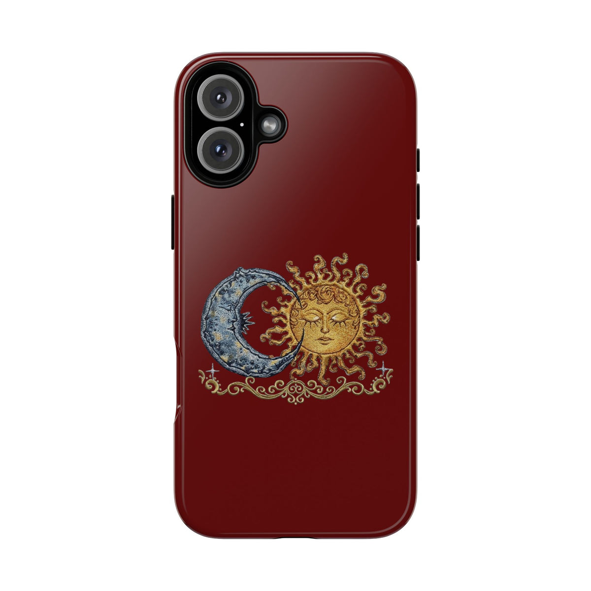 Sun & Moon Tough Phone Case — Celestial Vintage Design for Astrology Lovers