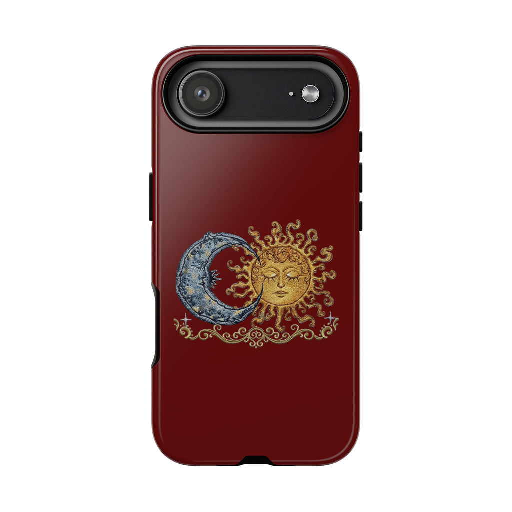 Sun & Moon Tough Phone Case — Celestial Vintage Design for Astrology Lovers